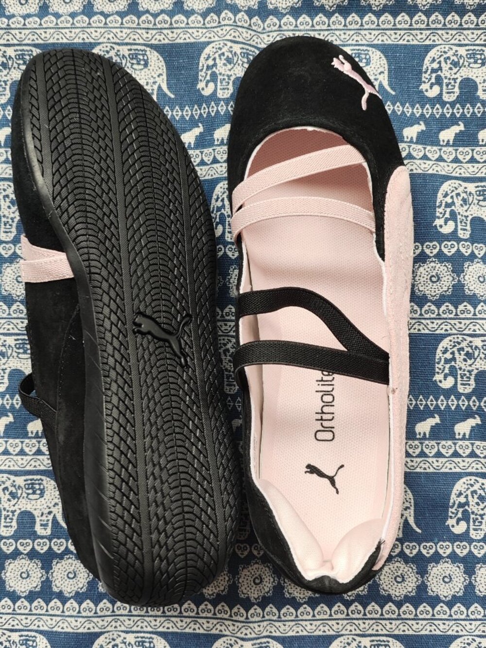 Puma Speedcat Series Black And Pink Ballet Flats - Picture 11 of 11
